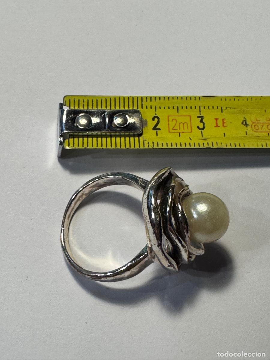 Joyeria: ANILLO METAL PLATEADO Y PERLA / COMPRA MIN&Iacute;MA 5 &euro; - Foto 2