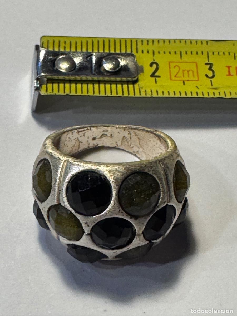 Joyeria: ANILLO METAL PLATEADO Y PIEDRAS COLORES / COMPRA MIN&Iacute;MA 5 &euro;