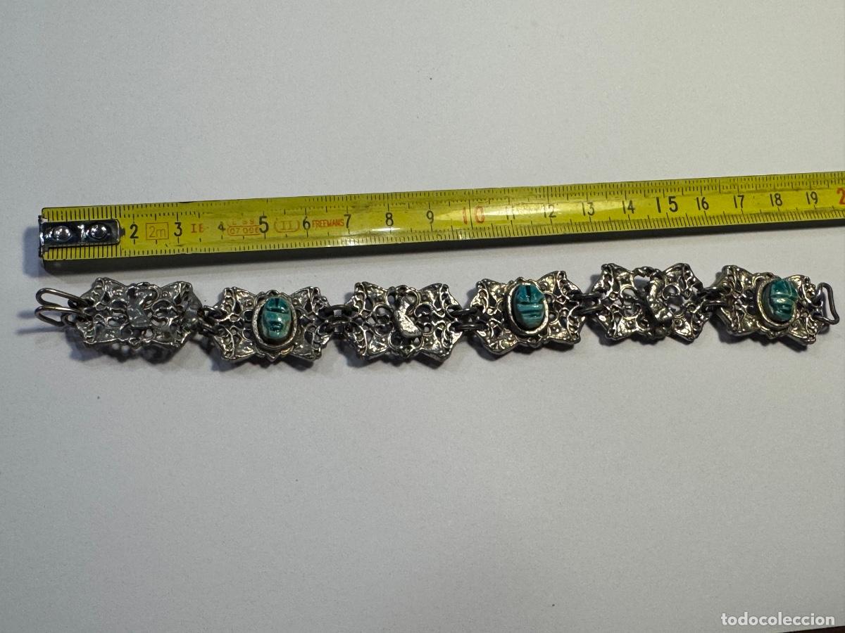 Joyeria: PULSERA METAL PLATEADO Y PIEDRAS AZULES TUPO TURQUESA / COMPRA MIN&Iacute;MA 5 &euro;