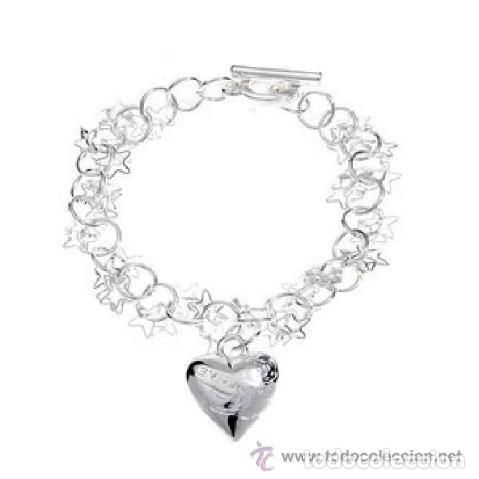 Joyeria: PULSERA ESTRELLAS Y CORAZON - BISUTERIA 18.5 CM