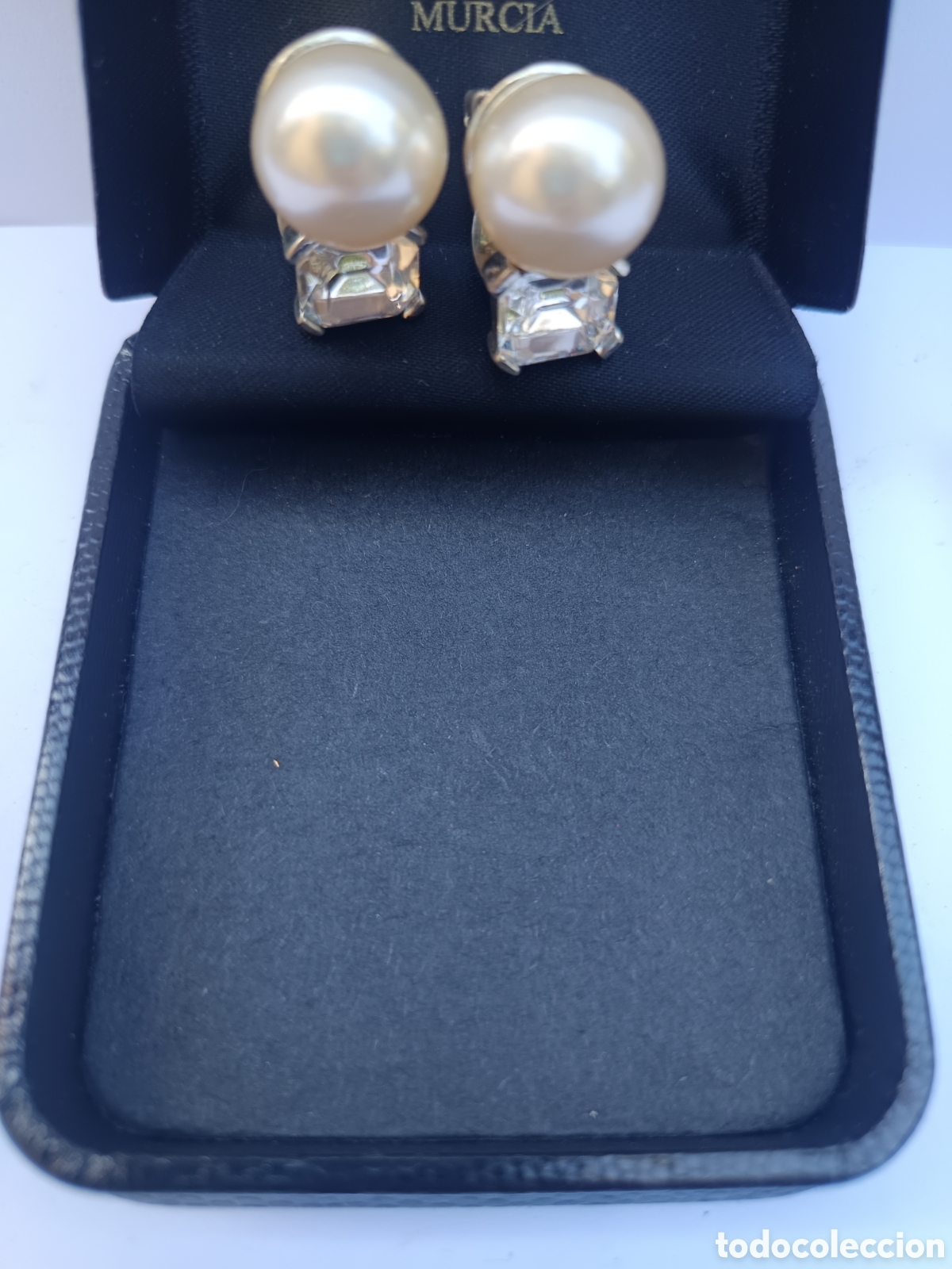 Joyeria: Pendientes de clip con perlas y cristal - Foto 1