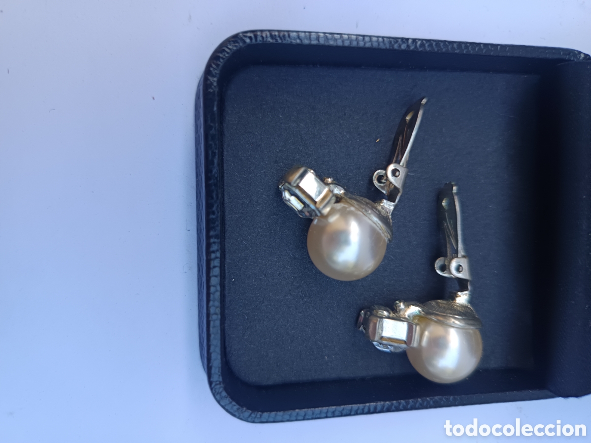 Joyeria: Pendientes de clip con perlas y cristal - Foto 3