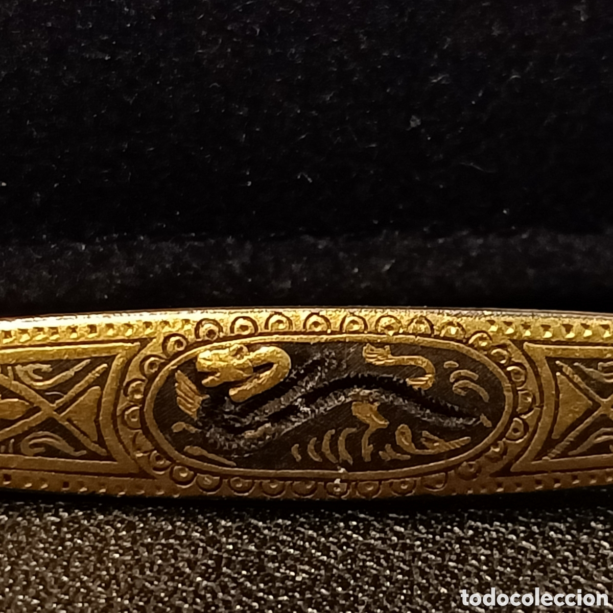 Joyeria: Broche de damasco, de forma alargada. - Foto 2