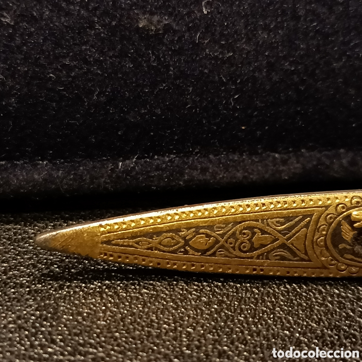 Joyeria: Broche de damasco, de forma alargada. - Foto 4
