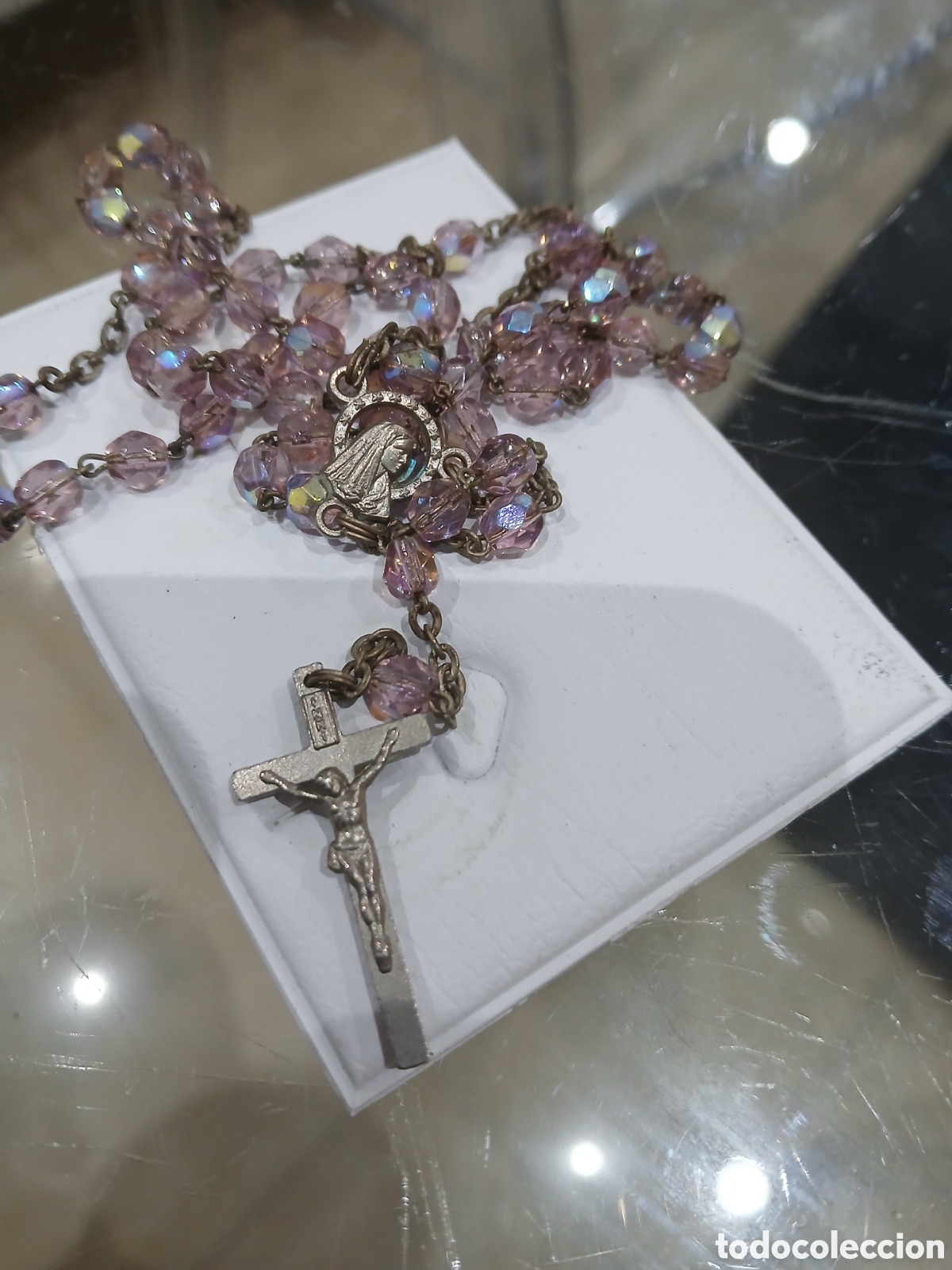 Jewelry: Rosario antiguo cristal