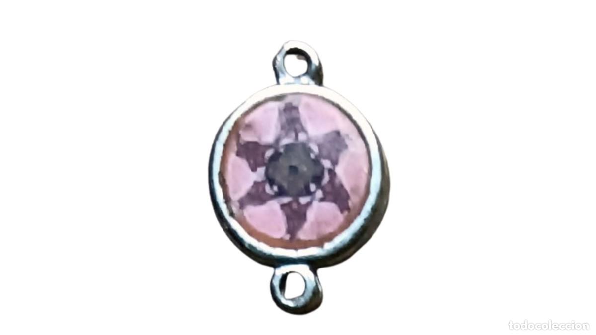 Joyeria: COLGANTE VINTAGE CON FLOR ROSA Y CENTRO OSCURO &ndash; ESTILO ROM&Aacute;NTICO &ndash; A&Ntilde;OS 80/90