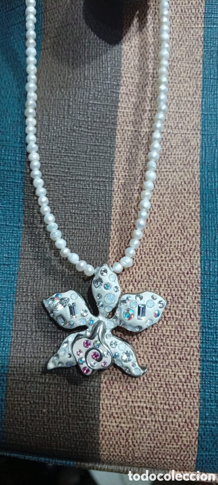 Joyeria: Necklace fresh white pearls with silver pendant Penelope sign 925