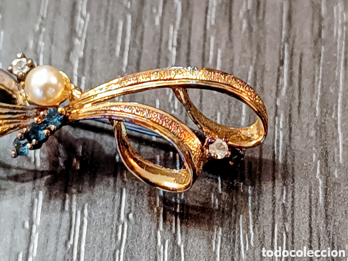 Joyeria: Antiguo Broche Chapado en Oro - Foto 3
