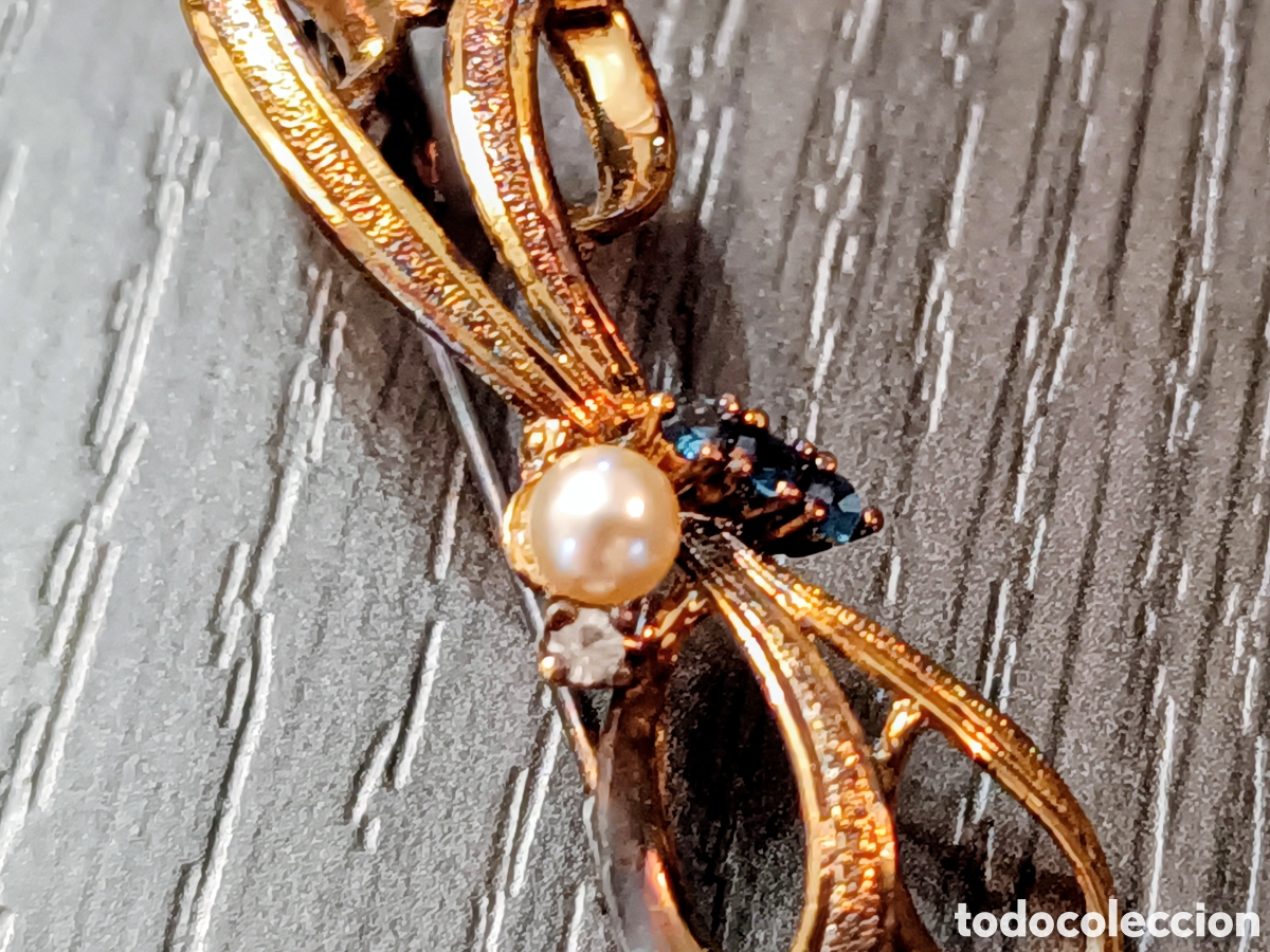 Joyeria: Antiguo Broche Chapado en Oro - Foto 4