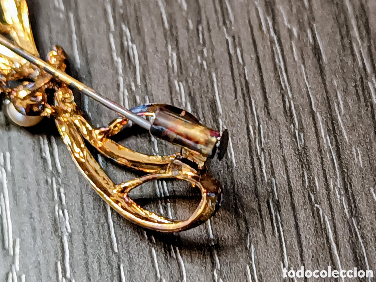 Joyeria: Antiguo Broche Chapado en Oro - Foto 8