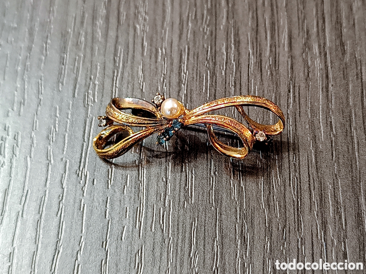 Joyeria: Antiguo Broche Chapado en Oro - Foto 1