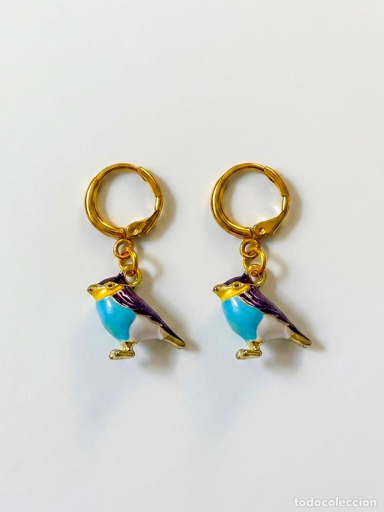 Joyeria: Pendientes de p&aacute;jaros de colores &ndash; Pendientes vintage