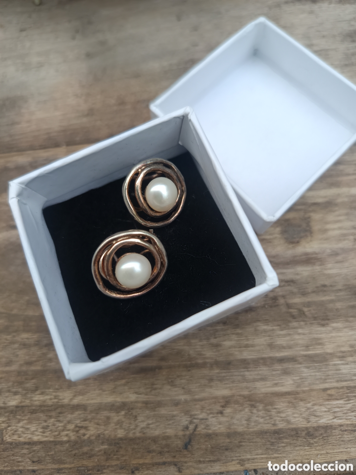 Joyeria: Pendientes con perlas sint&eacute;tica y aros