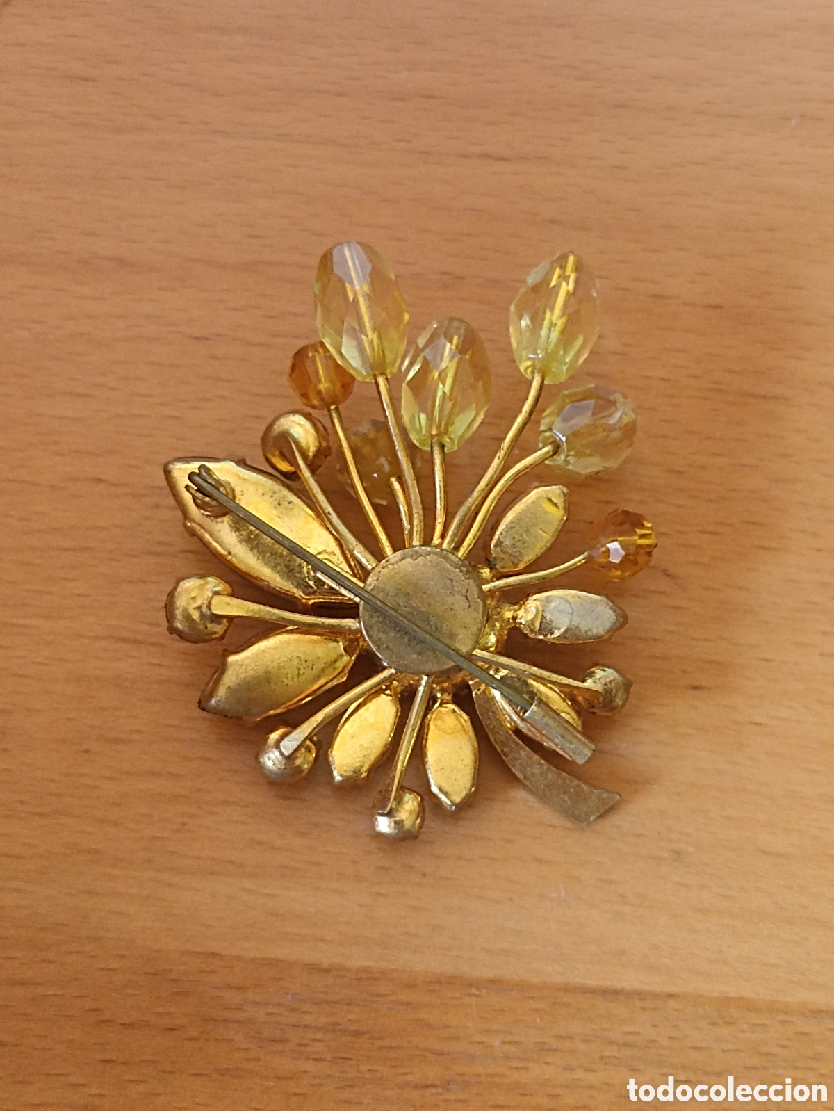 Joyeria: Broche tonos dorados y marrones 5 x 4 cms - Foto 2