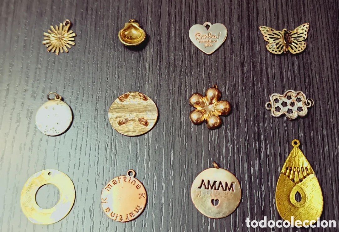 Joyeria: Lote Diversos Colgantes Medianos Dorados