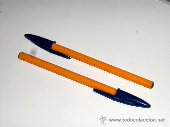 lote 2 bolígrafos bic naranja de capuchón sin a - Compra venta en  todocoleccion