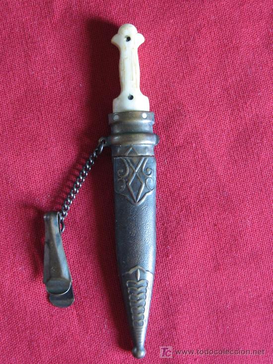 Stylos-bille anciens: BOLIGRAFO FORMA DE ESPADA HECHO EN HUESO Y LATON