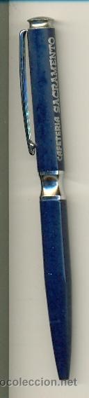 Penne a sfera antiche: 23-802. Bol&iacute;grafo publicitario. Cafeter&iacute;a Sacramento. azul