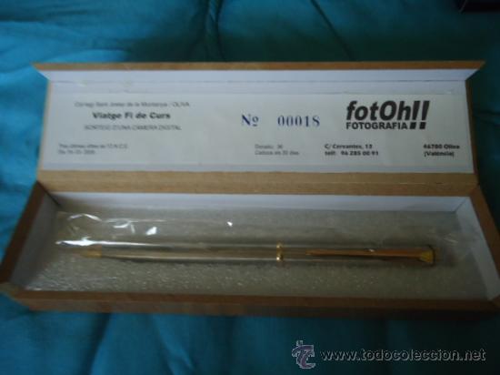 Bol&iacute;grafos antiguos: BOLIGRAFO EN ESTUCHE DE MADERA - Foto 2