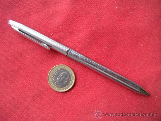 Bol&iacute;grafos antiguos: BOL&Iacute;GRAFO MET&Aacute;LICO PLATEADO CHROMATIC PAT. USA