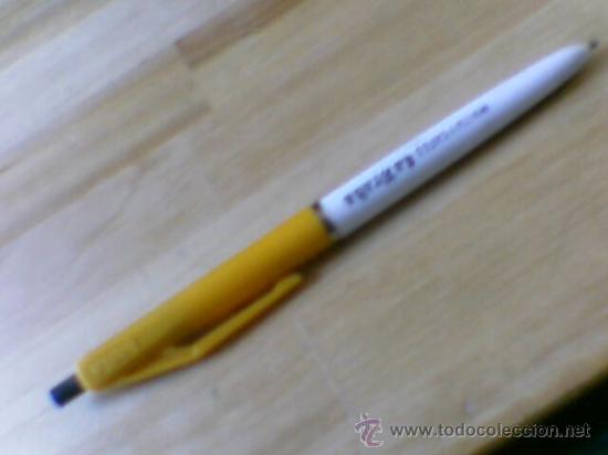 Bol&iacute;grafos antiguos: Antiguo boligrafo  Bolin publicidad Cafes y maltas Bra&ntilde;a plastico curioso