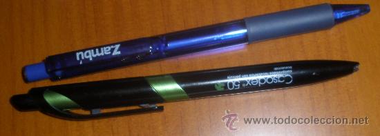 Bol&iacute;grafos antiguos: LO72 2 BOLIGRAFOS CON PUBLICIDAD DE MEDICAMENTOS