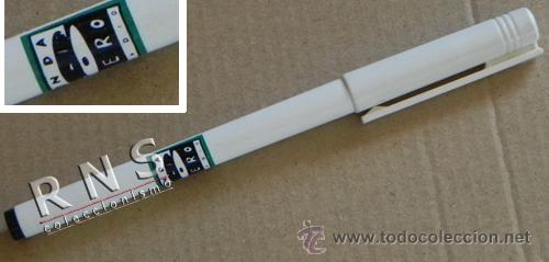 Bol&iacute;grafos antiguos: BOL&Iacute;GRAFO DE ONDA CERO RADIO - CON LOGOTIPO - TINTA GASTADA - PUBLICIDAD - PERIODISMO - BOLI