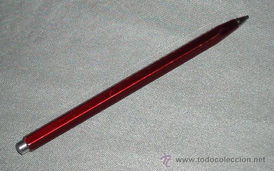 Bol&iacute;grafos antiguos: boligrafo peque&ntilde;o ( 8 cms.) color rojo ideal para agenda peque&ntilde;a