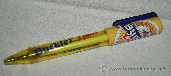 Bol&iacute;grafos antiguos: boligrafo propaganda Buckler para coleccionistas