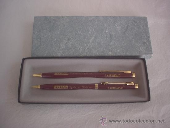 Bol&iacute;grafos antiguos: BOLIGRAFO Y PORTAMINAS * PUBLICIDAD TEXTRON LASERWAVE