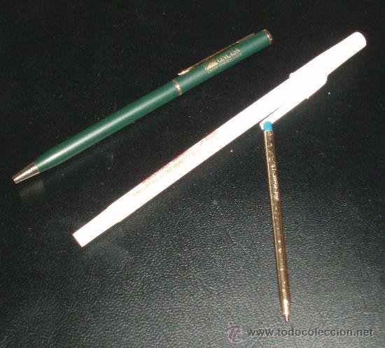 Bol&iacute;grafos antiguos: dos boligrafos de coleccion mas uno mini para agenda peque&ntilde;a