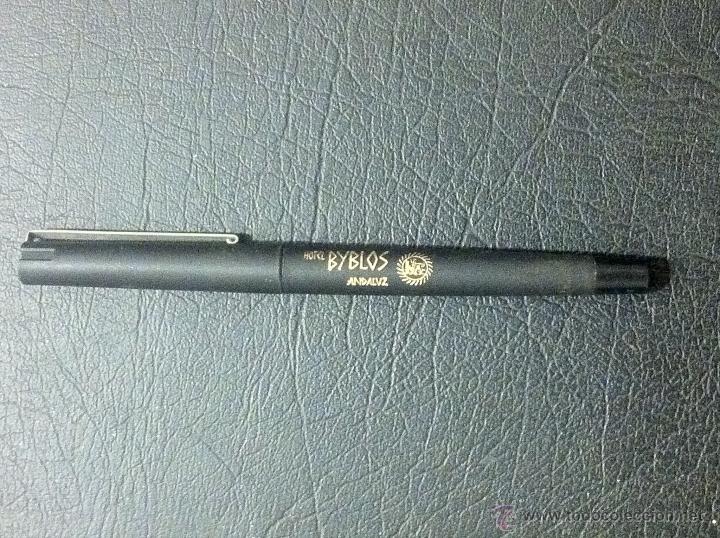 Stylos-bille anciens: BOL&Iacute;GRAFO PAPER MATE CON PUBLICIDAD DE HOTEL BYBLOS ANDALUZ - COLOR NEGRO.