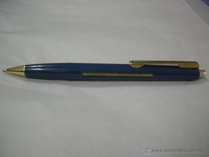 Stylos-bille anciens: BOLIGRAFO SENATOR CON PUBLICIDAD, AL ACCIONARLO VA CAMBIANDO EL RECLAMO, FUNCIONA Y ESCRIBE