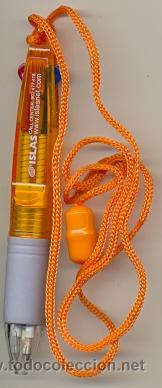 Stylos-bille anciens: 23-1038. Bol&iacute;grafo. Dos colores y colgante. Islas