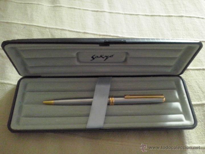 Stylos-bille anciens: boligrafo sakyo inoxcrom .en caja original