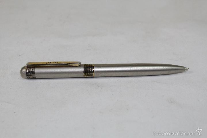Bol&iacute;grafos antiguos: BOL&Iacute;GRAFO/ROLLER DE ACERO-DORADO-MICRO - Foto 1