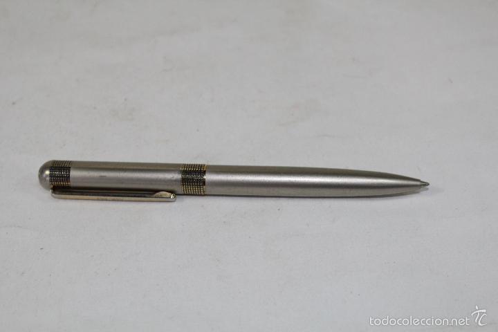 Bol&iacute;grafos antiguos: BOL&Iacute;GRAFO/ROLLER DE ACERO-DORADO-MICRO - Foto 2