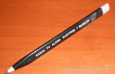 Stylos-bille anciens: ANTIGUO BOL&Iacute;GRAFO CON PUBLICIDAD DE RADIO TV ALCON ELECTRODOM&Eacute;STICOS Y MUEBLES, SANL&Uacute;CAR