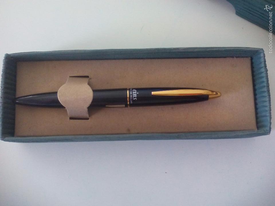 Bol&iacute;grafos antiguos: ANTIGUO BOLIGRAFO Japones, Eins Free Ink roller, color negro y oro. Pen