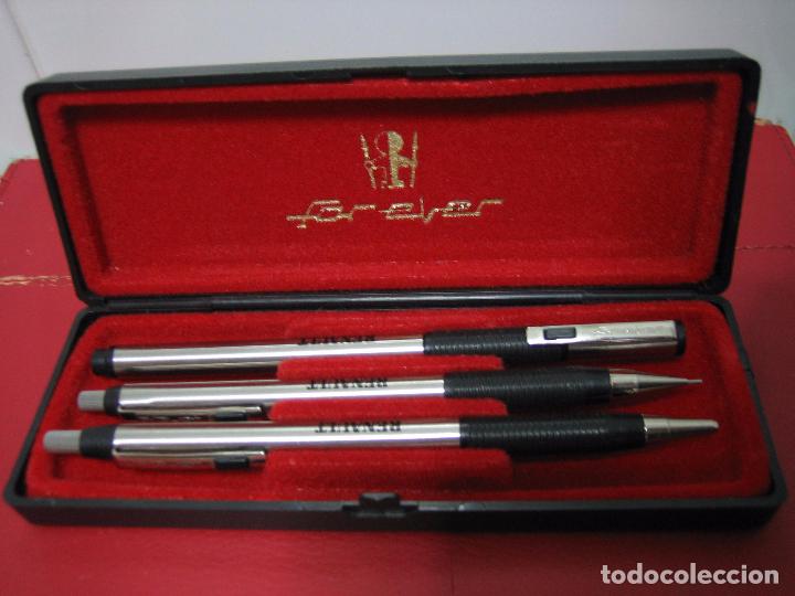 Bol&iacute;grafos antiguos: Juego de bol&iacute;grafos, pubicidad Renault