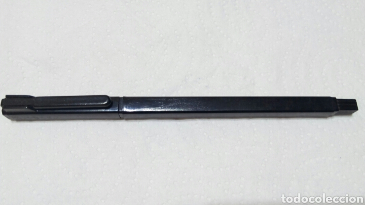 Bol&iacute;grafos antiguos: Antiguo bol&iacute;grafo boli con forma rectangular color negro - Foto 1