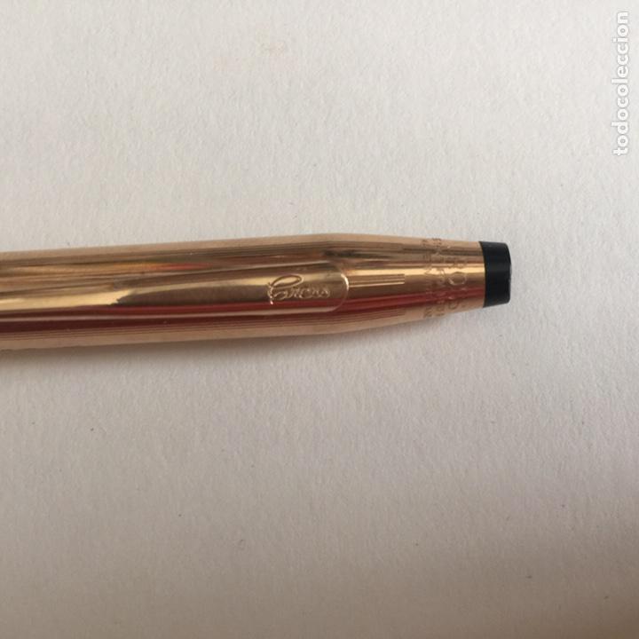 Bol&iacute;grafos antiguos: CROSS. ROLLER. ORO 14 K. IRLANDA. - Foto 3
