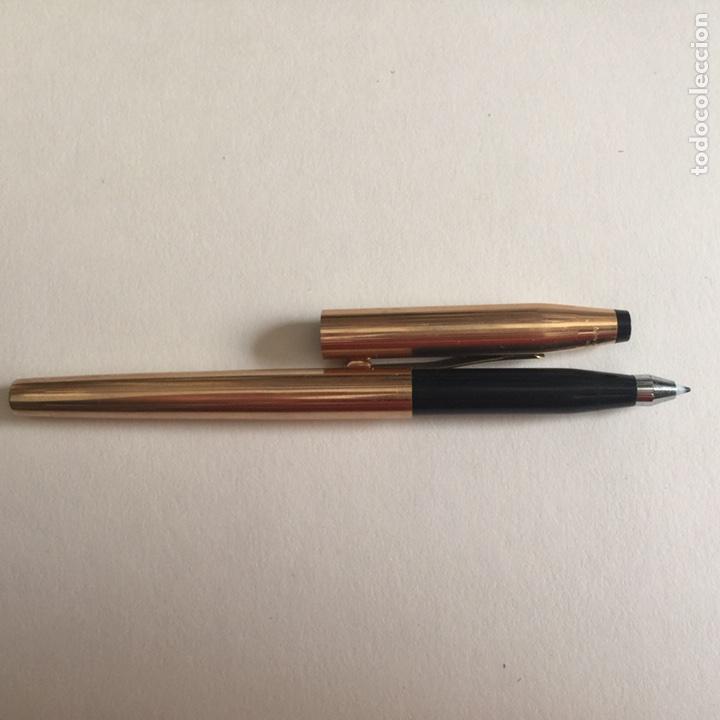 Bol&iacute;grafos antiguos: CROSS. ROLLER. ORO 14 K. IRLANDA. - Foto 2