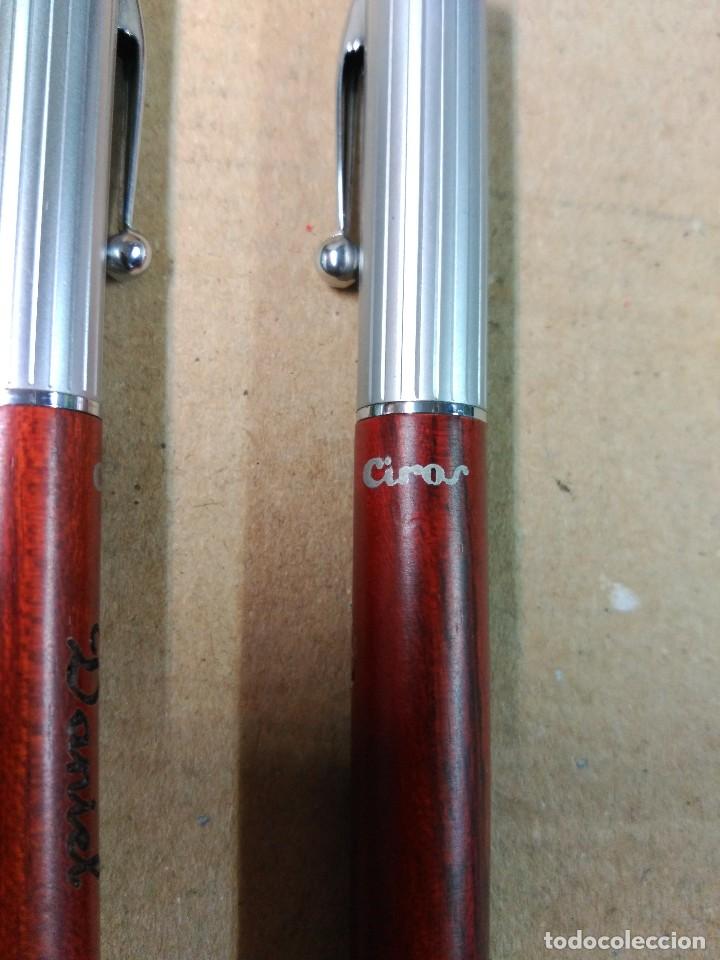 Bol&iacute;grafos antiguos: BOLIGRAFOS EN CAJA DE MADERA - Foto 5