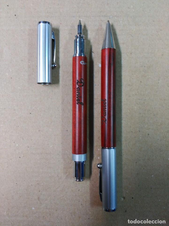 Bol&iacute;grafos antiguos: BOLIGRAFOS EN CAJA DE MADERA - Foto 7