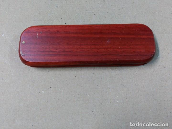 Bol&iacute;grafos antiguos: BOLIGRAFOS EN CAJA DE MADERA - Foto 8