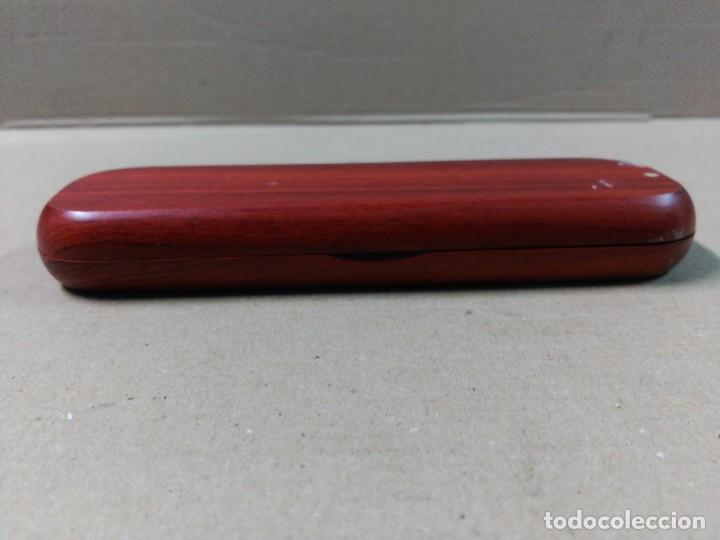 Bol&iacute;grafos antiguos: BOLIGRAFOS EN CAJA DE MADERA - Foto 9