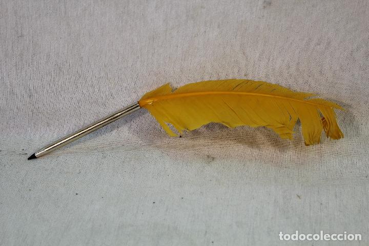 Bol&iacute;grafos antiguos: boligrafo roche con pluma - Foto 1