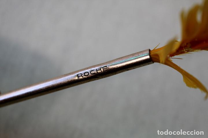 Bol&iacute;grafos antiguos: boligrafo roche con pluma - Foto 4