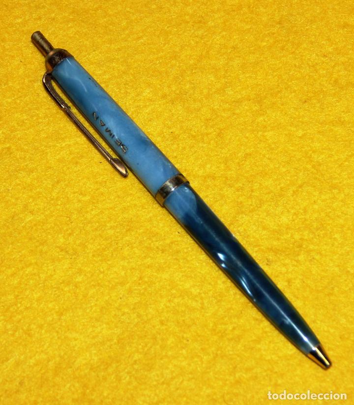 Bol&iacute;grafos antiguos: ANTIGUO BOLIGRAFO SEIMAN DE CELULOIDE - Foto 2